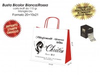 BUSTE IN CARTA BICOLOR BIANCA/ROSSA